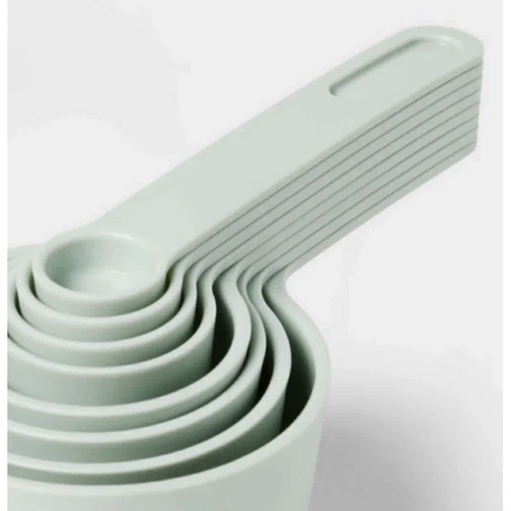 Room Essentials 8pc Measuring Cups & Spoons‎ Set - Mint Green, Plastic, Nesting